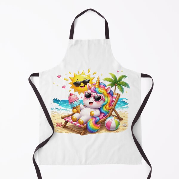 Item preview, summer vacation Cute Unicorn ice cream designed and sold by QuiteOrbit.
