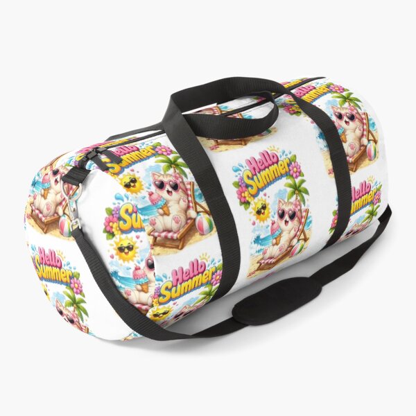 Item preview, cute kitten summer vacation designed and sold by QuiteOrbit.