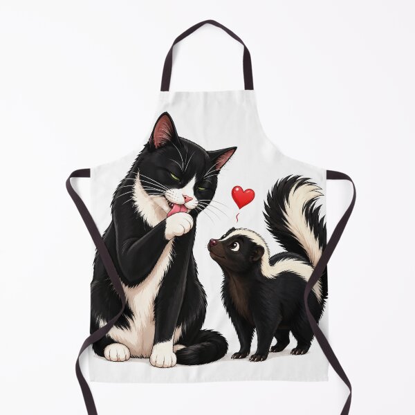 Item preview, Skunk Loves Cat Cartoon Style designed and sold by FyreHorse Designs.
