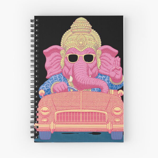 Item preview, Ganesha Riding Vintage Car Retro Pop Art designed and sold by PANNARUK THAILAND.