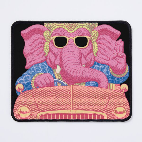 Item preview, Ganesha Riding Vintage Car Retro Pop Art designed and sold by PANNARUK THAILAND.