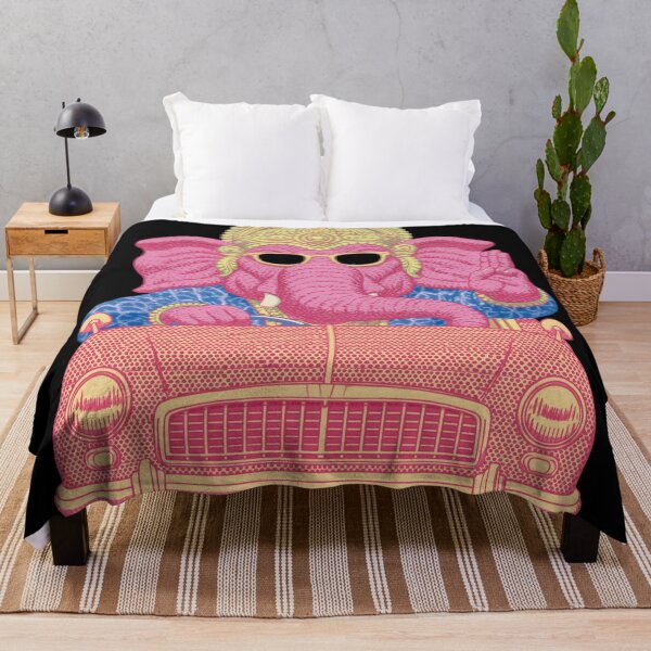 Item preview, Ganesha Riding Vintage Car Retro Pop Art designed and sold by PANNARUK THAILAND.