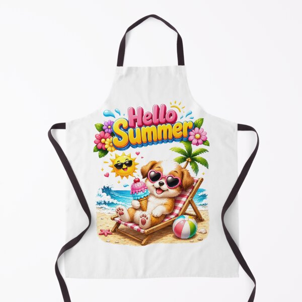 Item preview, Cute dog summer vacation designed and sold by QuiteOrbit.