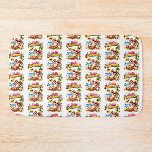 Item preview, Cute dog summer vacation designed and sold by QuiteOrbit.