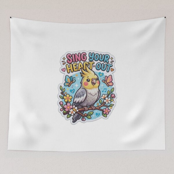 Item preview, Sing Your Heart Out Cockatiel designed and sold by mimiartes.
