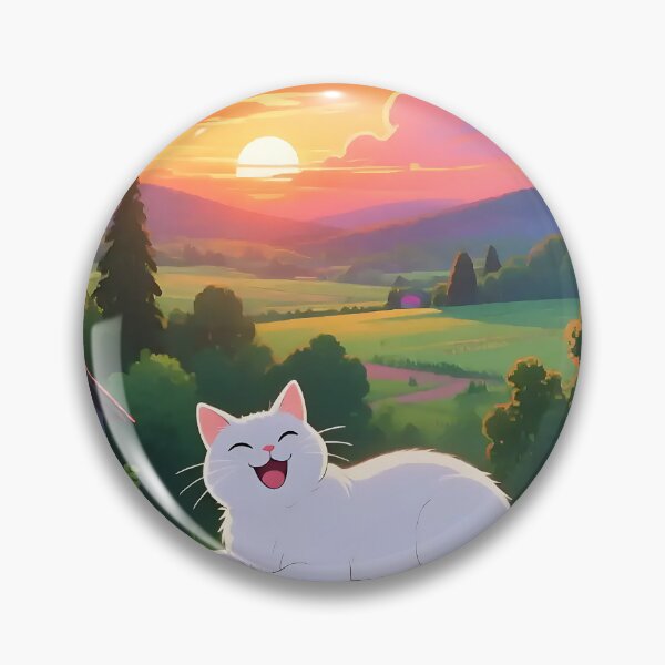 Item preview, Cozy Sunset Cottagecore White Kitten designed and sold by iwzzuel.