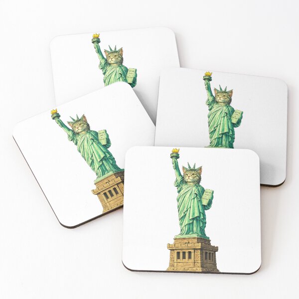 Item preview, Catue of Liberty Cartoon nil bg designed and sold by FyreHorse Designs.