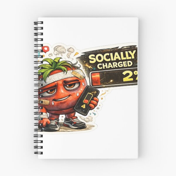 Item preview, Socially Charged Overwhelmed Tomato Cartoon Mascot Design designed and sold by Bhinfy.