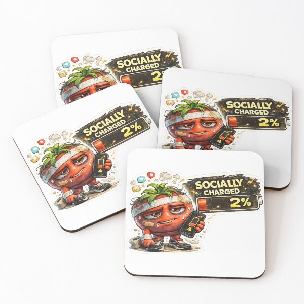 Item preview, Socially Charged Overwhelmed Tomato Cartoon Mascot Design designed and sold by Bhinfy.