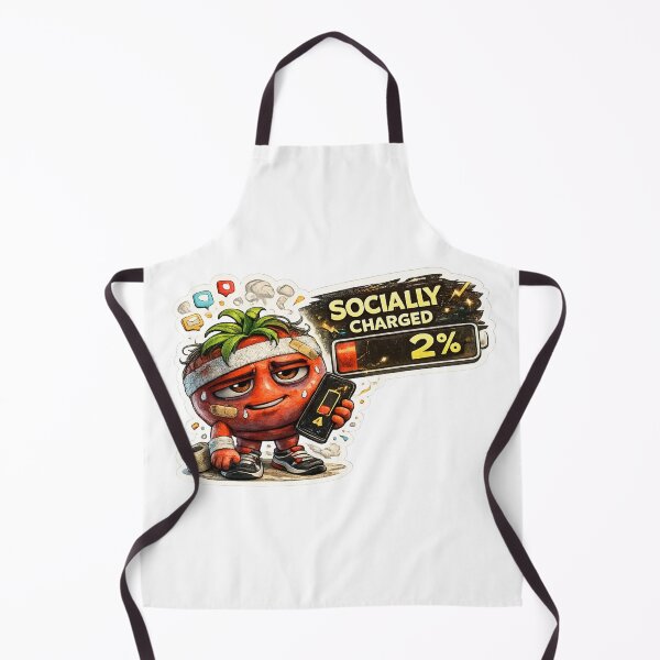 Item preview, Socially Charged Overwhelmed Tomato Cartoon Mascot Design designed and sold by Bhinfy.