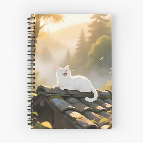 Item preview,  Cozy Cottagecore White Kitten in Magical Morning designed and sold by iwzzuel.
