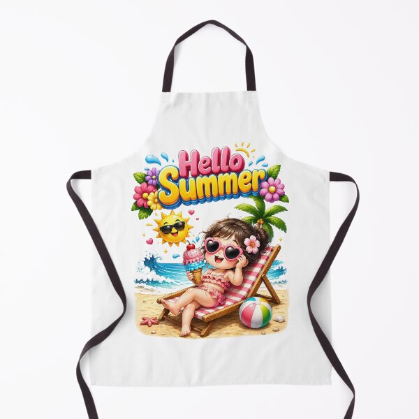 Item preview, Cute Girl ice cream vacation beach designed and sold by QuiteOrbit.