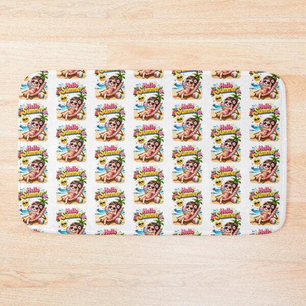 Item preview, Cute Girl ice cream vacation beach designed and sold by QuiteOrbit.