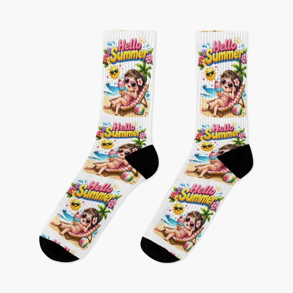 Item preview, Cute Girl ice cream vacation beach designed and sold by QuiteOrbit.