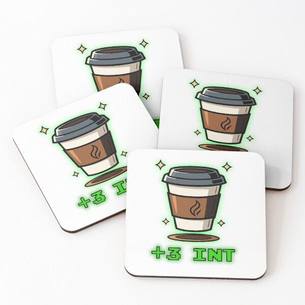 Item preview, Coffee +3 INT RPG Gamer Mug Pixel Art Intelligence Boost Funny Caffeine designed and sold by Chrono Design Workx.