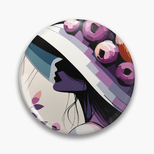 Item preview, Floral Woman Portrait in Wide Brim Hat designed and sold by ArtByBoya.