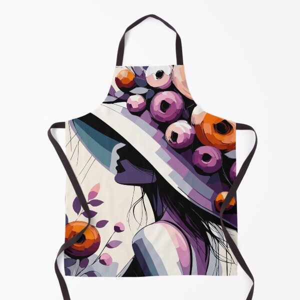 Item preview, Floral Woman Portrait in Wide Brim Hat designed and sold by ArtByBoya.