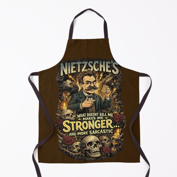 Item preview, Nietzsche Quote What Doesn’t Kill Me Makes Me Stronger And More Sarcastic – Dark Humor Philosophy Design designed and sold by Alchemy Forge.