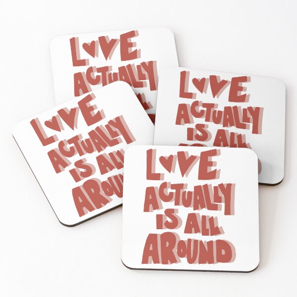 Item preview, Love Actually Is All Around Sticker | Romantic Quote | Valentine's Day Vinyl Decal designed and sold by sophiebeckham13.