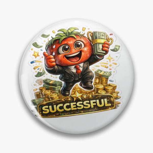Item preview, Cute Successful Tomato Cartoon Holding Money Sticker Design designed and sold by Bhinfy.