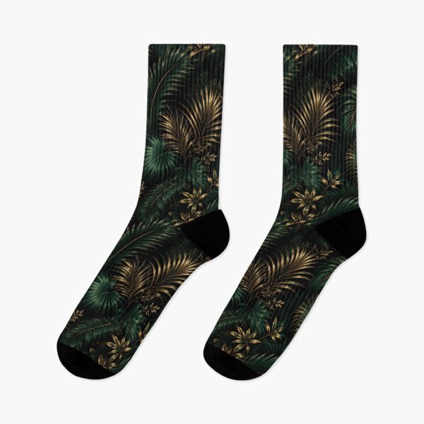 Item preview, Tropical Palm Leaves Pattern in Dark Botanical Style designed and sold by Siti Hoiriyah.