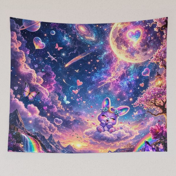 Item preview, Lunar Heartbloom Bunny Dreamscape designed and sold by BlissBlvdShop.