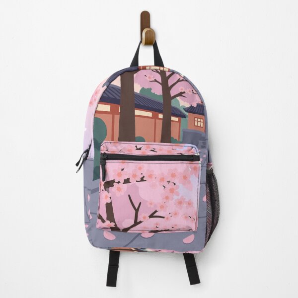 Item preview, Cherry Blossom Temple Path Cute Illustration – Sakura Japan Aesthetic designed and sold by Alibaba1493.