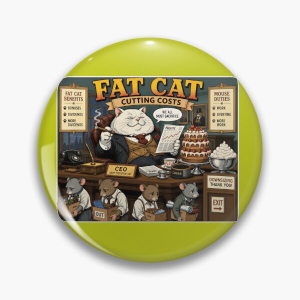 Item preview, Fat Cat – Cutting Costs designed and sold by SammyMorry.