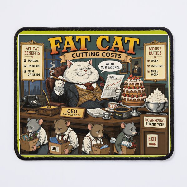 Item preview, Fat Cat – Cutting Costs designed and sold by SammyMorry.