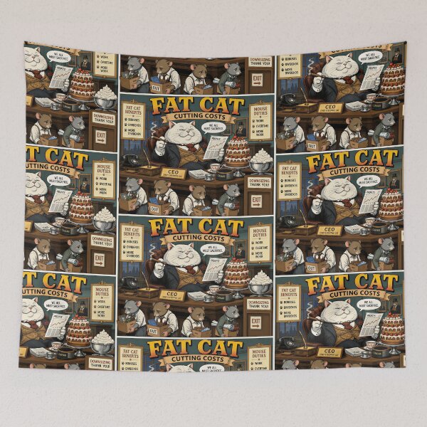 Item preview, Fat Cat – Cutting Costs designed and sold by SammyMorry.