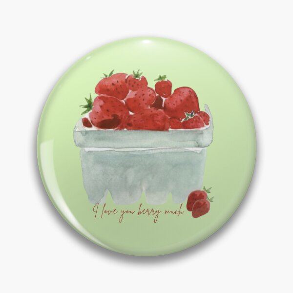 Item preview, I Love You Berry Much Sticker | Cute Strawberry Pun | Watercolor Fruit Vinyl Decal designed and sold by sophiebeckham13.