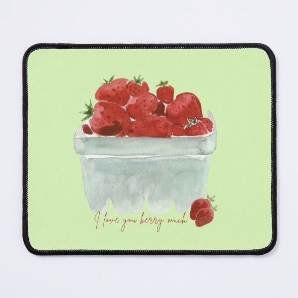 Item preview, I Love You Berry Much Sticker | Cute Strawberry Pun | Watercolor Fruit Vinyl Decal designed and sold by sophiebeckham13.