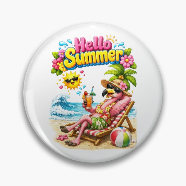 Item preview, Hello summer flamingo sunglasses designed and sold by QuiteOrbit.