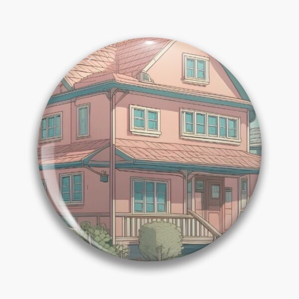 Item preview, Pastel Pink Cozy House Illustration Aesthetic Cartoon Home Design designed and sold by Alibaba1493.
