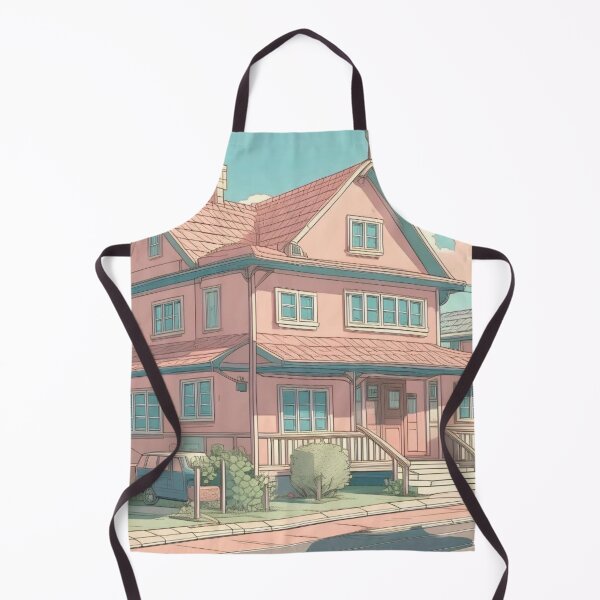 Item preview, Pastel Pink Cozy House Illustration Aesthetic Cartoon Home Design designed and sold by Alibaba1493.