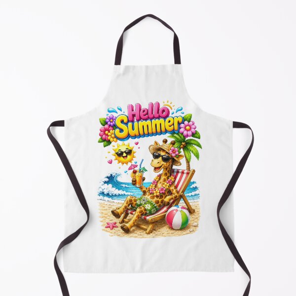 Item preview, cute giraffe summer vacation designed and sold by QuiteOrbit.