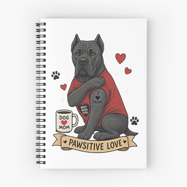 Item preview, Cane Corso Dog with Tattoo Illustration I Heart Mom designed and sold by Blok45.