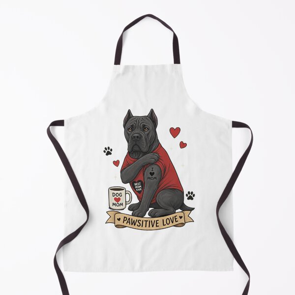 Item preview, Cane Corso Dog with Tattoo Illustration I Heart Mom designed and sold by Blok45.