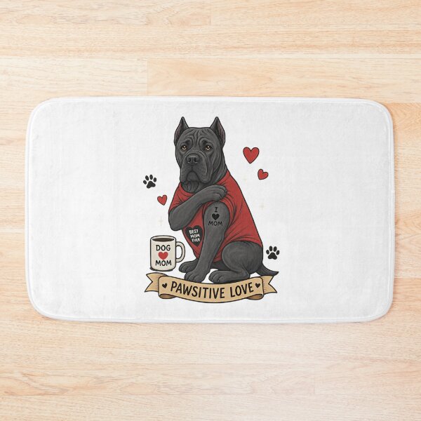 Item preview, Cane Corso Dog with Tattoo Illustration I Heart Mom designed and sold by Blok45.