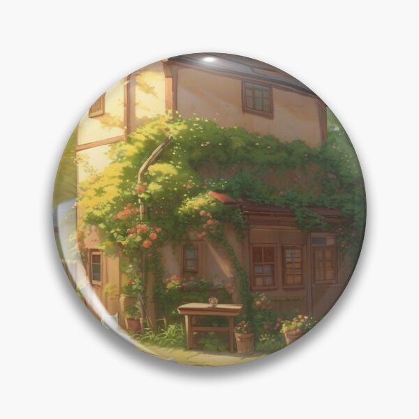 Item preview, Cozy Cottage with Cat – Peaceful Anime Style Nature Scen designed and sold by Alibaba1493.