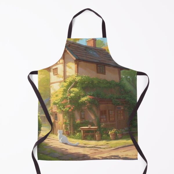 Item preview, Cozy Cottage with Cat – Peaceful Anime Style Nature Scen designed and sold by Alibaba1493.