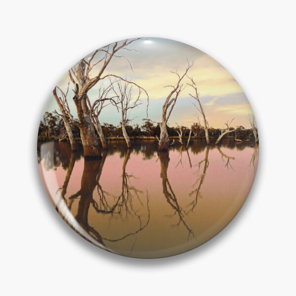 Item preview, Trees Mirrored in the Murray River at Sunset designed and sold by jaynerushton.