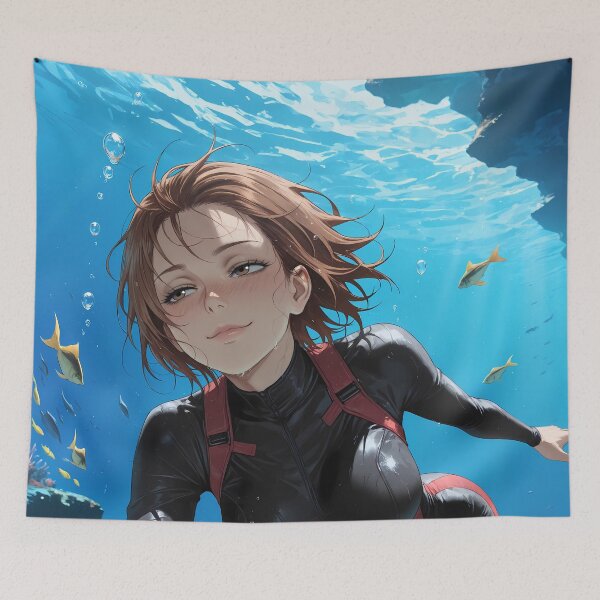 Item preview, Chisa Kotegawa Grand Blue Dynamic Underwater Swim designed and sold by bystudiolereve.