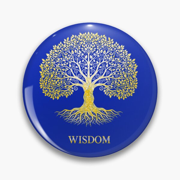 Item preview, Wisdom – Golden Tree of Life Spiritual Art Print With Roots and Leaves designed and sold by NewGen-For-You.