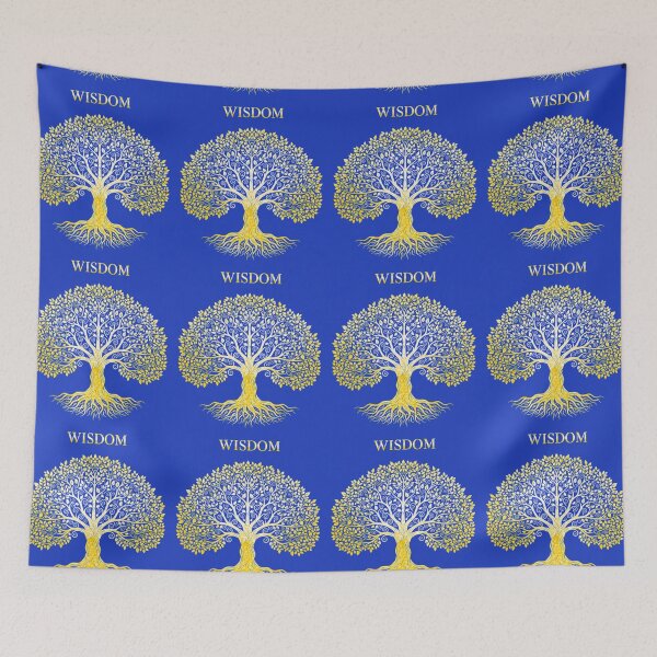 Item preview, Wisdom – Golden Tree of Life Spiritual Art Print With Roots and Leaves designed and sold by NewGen-For-You.