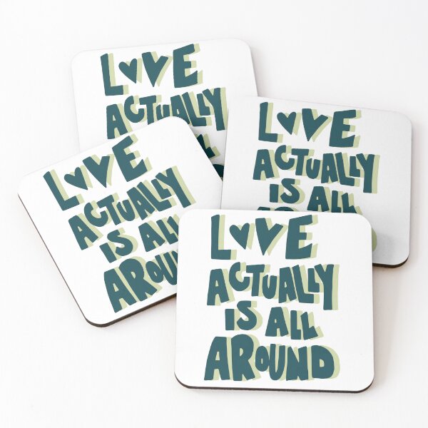 Item preview,  Love Actually Is All Around Sticker | Romantic Quote | Valentine's Day Vinyl Decal designed and sold by sophiebeckham13.