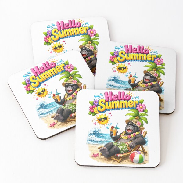 Item preview, Hello summer gorilla sunglasses designed and sold by QuiteOrbit.