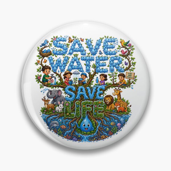Item preview, Save Water Save Life Cute Eco Friendly Design designed and sold by Nuvoro Eco Awareness.