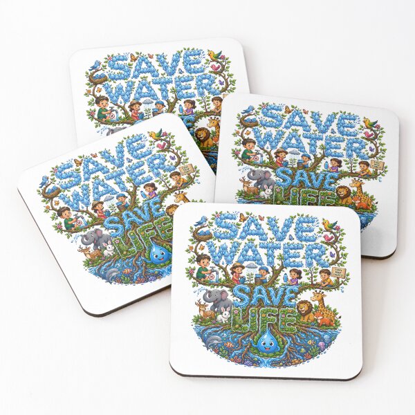 Item preview, Save Water Save Life Cute Eco Friendly Design designed and sold by Nuvoro Eco Awareness.