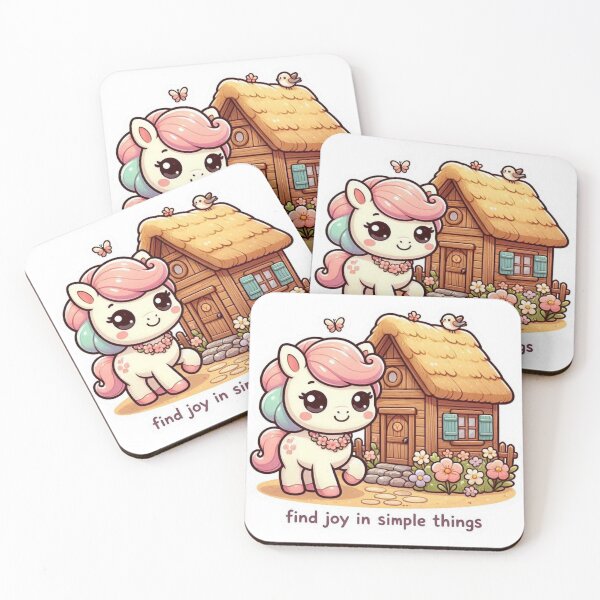 Item preview, Find Joy in Simple Things Kawaii Pony Cottage Sticker designed and sold by carestazafeli.